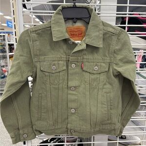 Levi’s Classic Trucker Jacket Youth Size Small 8/10 Olive Green